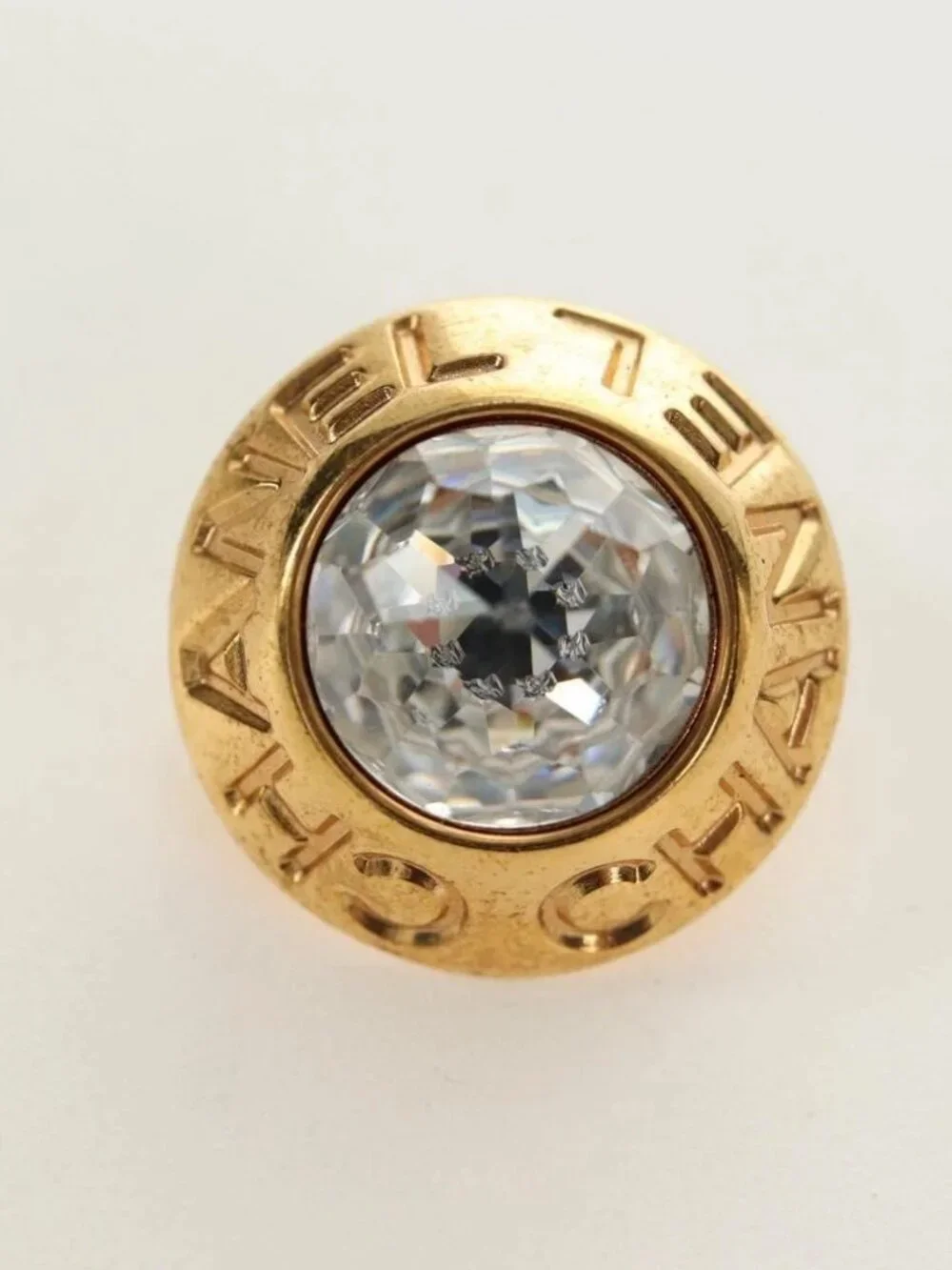 CHANEL Earring metal Gold Tone CC Auth 180936M